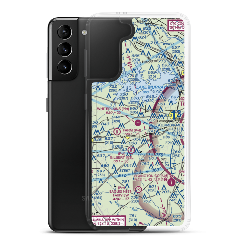 Whiteplains Airport (9SC) VFR Sectional Samsung Case Samsung Galaxy S21 Plus model shown