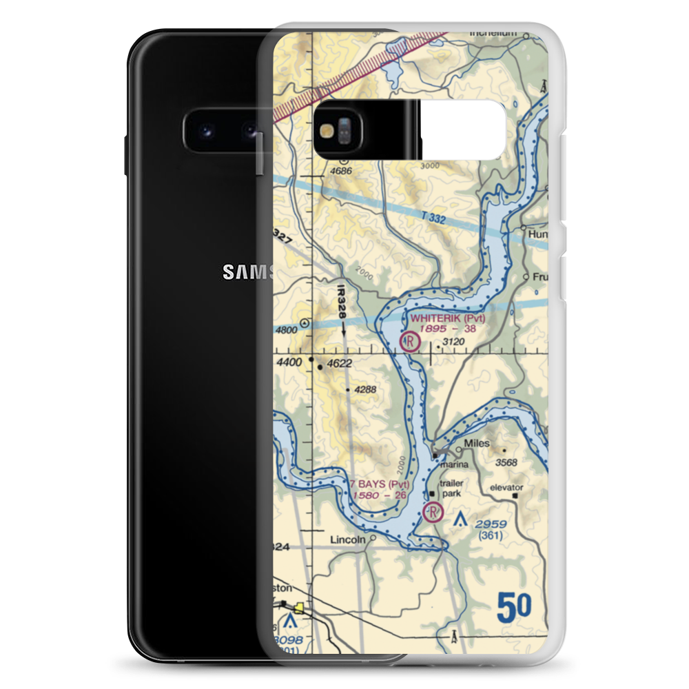 Whiterik Field (51WT) VFR Sectional Samsung Case Samsung Galaxy S10+ model shown