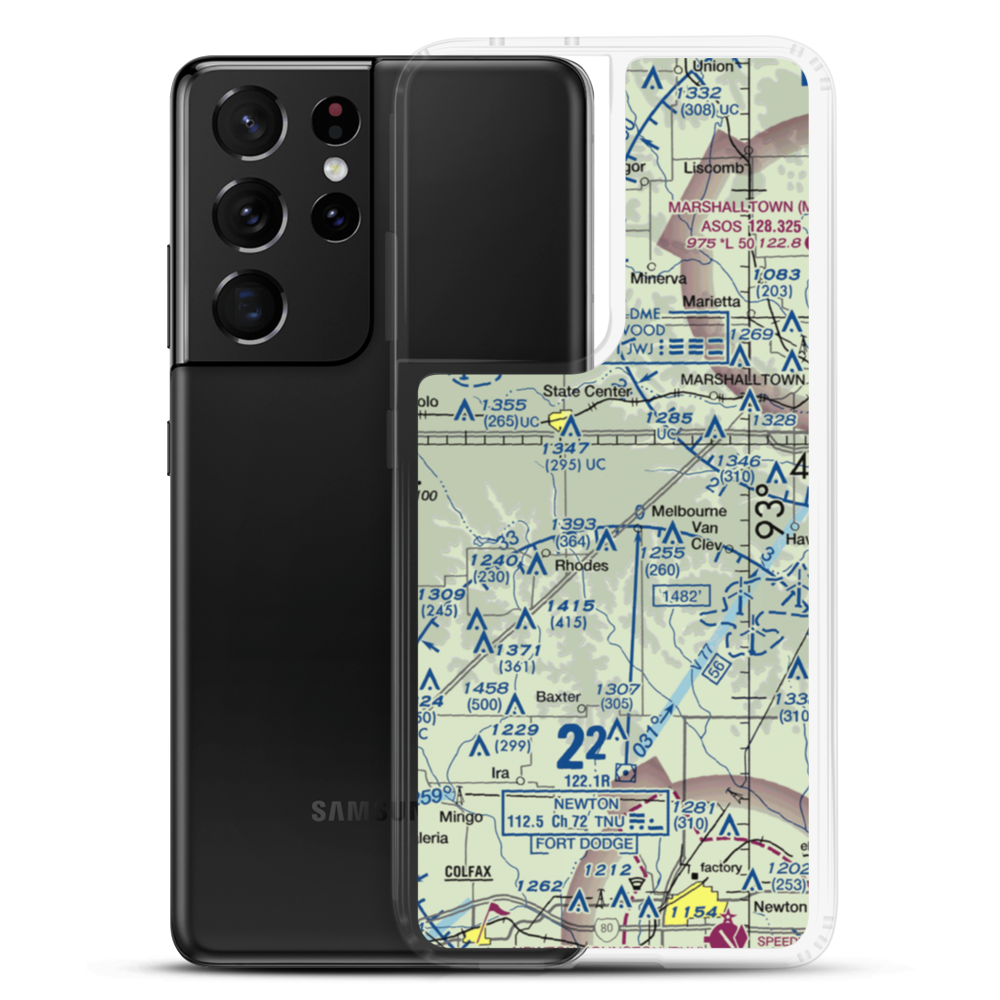 Whites Airport (3IA1) VFR Sectional Samsung Case Samsung Galaxy S21 Ultra model shown