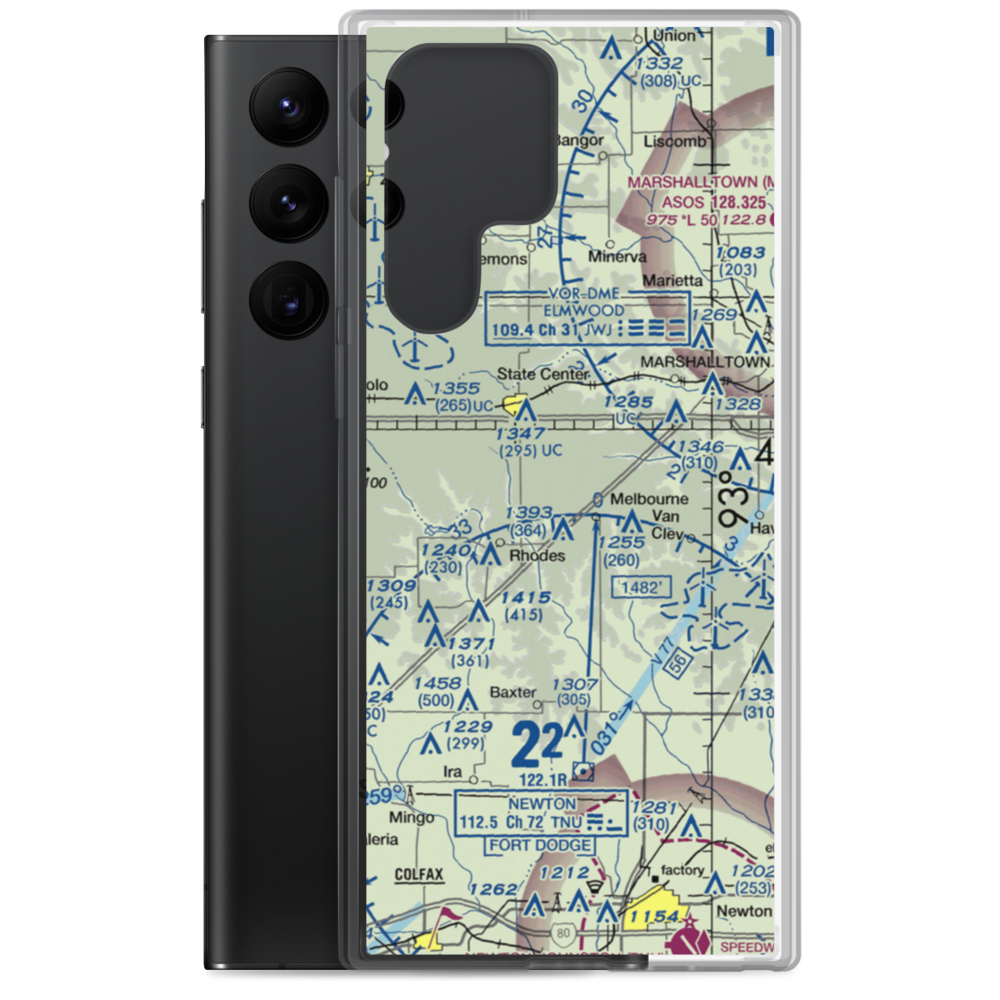 Whites Airport (3IA1) VFR Sectional Samsung Case Samsung Galaxy S22 Ultra model shown