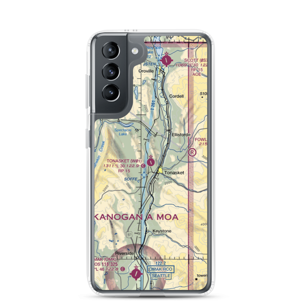 Whitestone Airport (32WA) VFR Sectional Samsung Case Samsung Galaxy S21 model shown