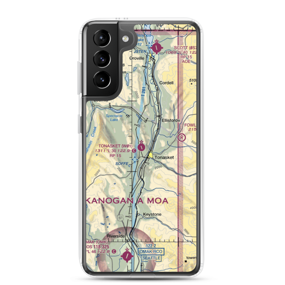 Whitestone Airport (32WA) VFR Sectional Samsung Case Samsung Galaxy S21 Plus model shown