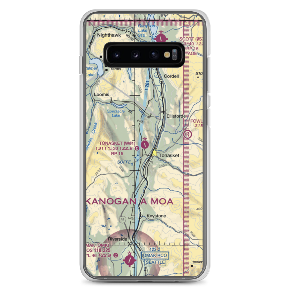 Whitestone Airport (32WA) VFR Sectional Samsung Case Samsung Galaxy S10+ model shown