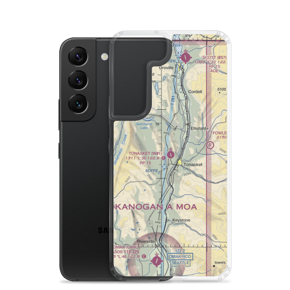 Whitestone Airport (32WA) VFR Sectional Samsung Case Samsung Galaxy S22 model shown