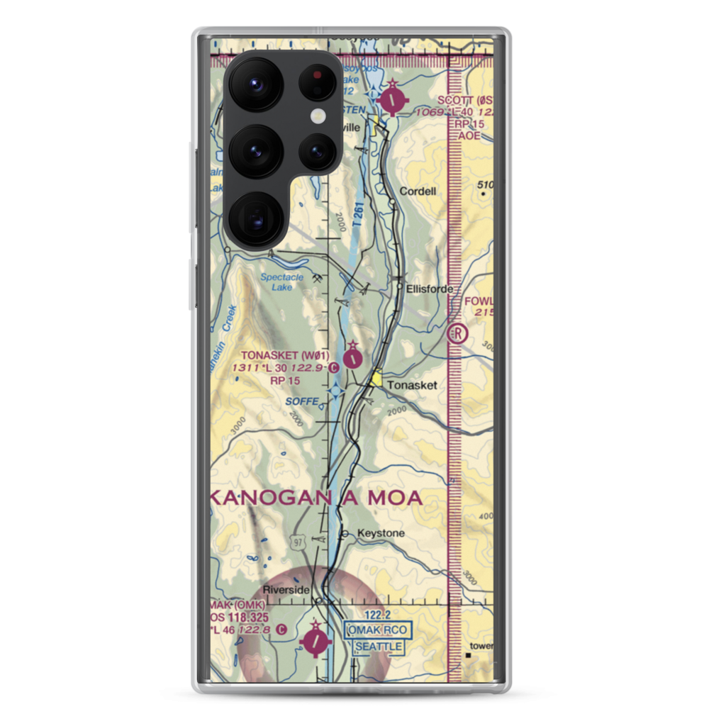 Whitestone Airport (32WA) VFR Sectional Samsung Case Samsung Galaxy S22 Ultra model shown