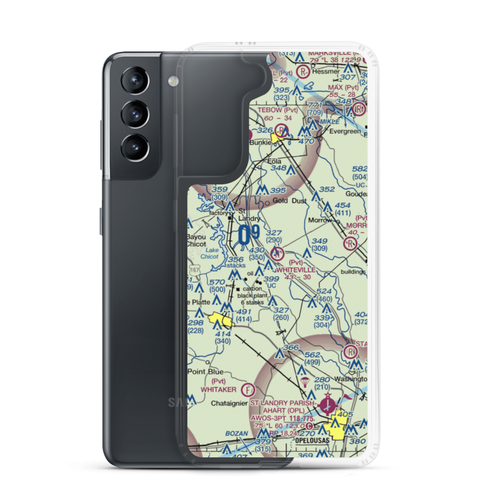 Whiteville Airport (38LA) VFR Sectional Samsung Case Samsung Galaxy S21 model shown