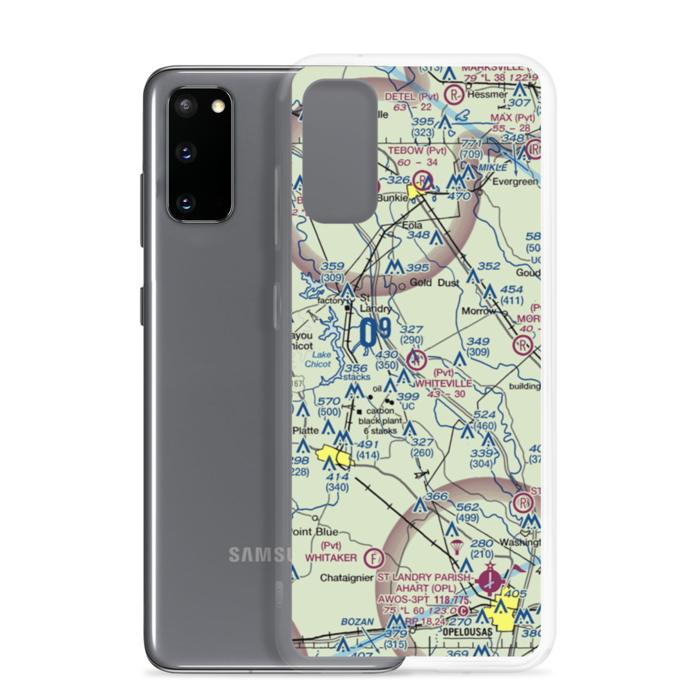 Whiteville Airport (38LA) VFR Sectional Samsung Case Samsung Galaxy S20 model shown