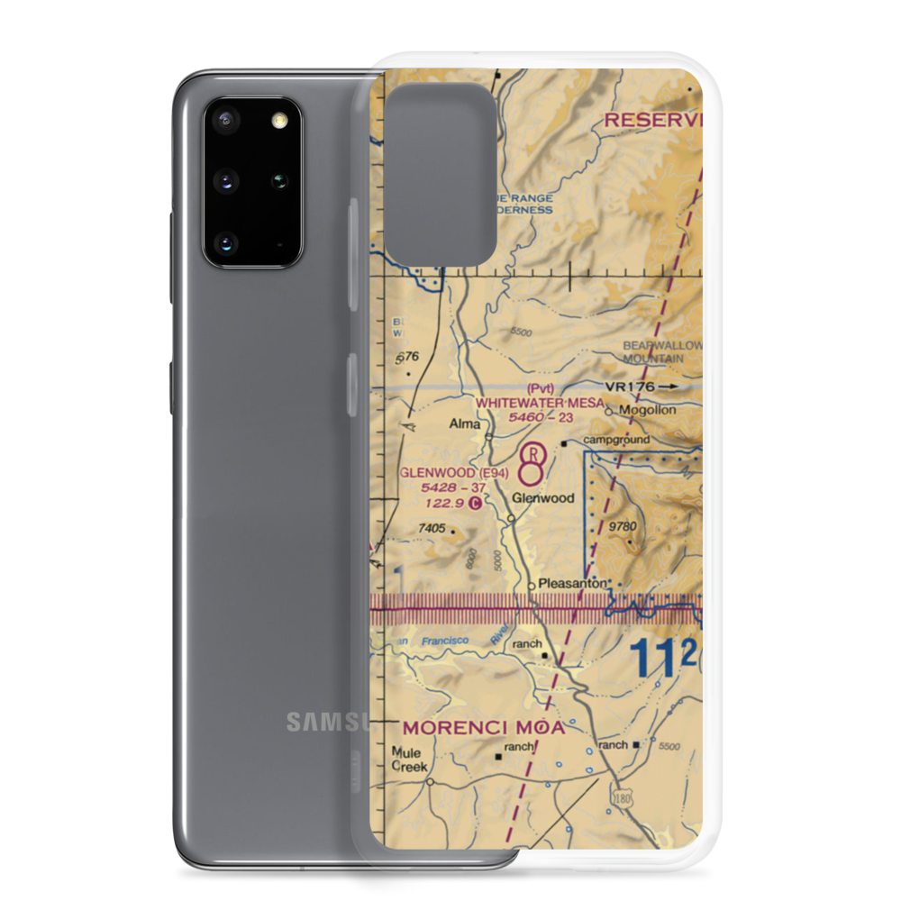 Whitewater Mesa Ranch Airport (NM55) VFR Sectional Samsung Case Samsung Galaxy S20 Plus model shown