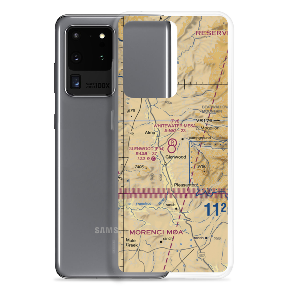 Whitewater Mesa Ranch Airport (NM55) VFR Sectional Samsung Case Samsung Galaxy S20 Ultra model shown