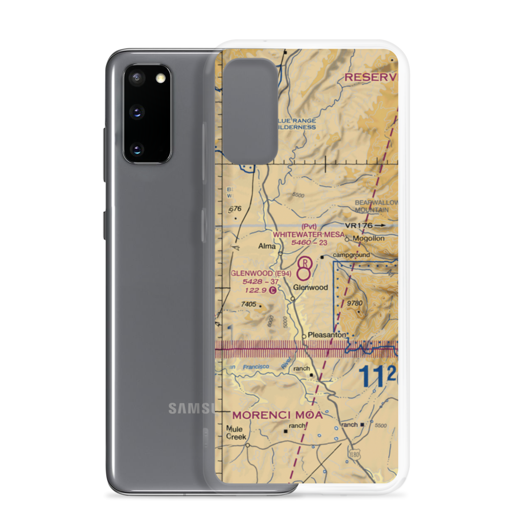 Whitewater Mesa Ranch Airport (NM55) VFR Sectional Samsung Case Samsung Galaxy S20 model shown