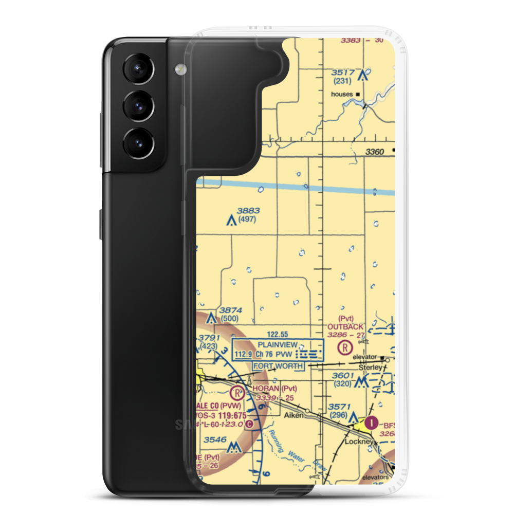 Whitfield Airport (6TX4) VFR Sectional Samsung Case Samsung Galaxy S21 Plus model shown