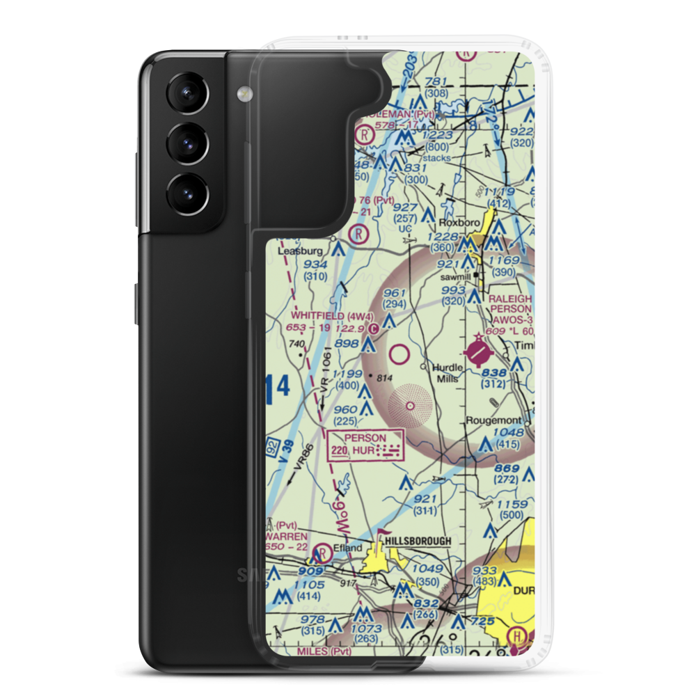 Whitfield Farms Airport (4W4) VFR Sectional Samsung Case Samsung Galaxy S21 Plus model shown