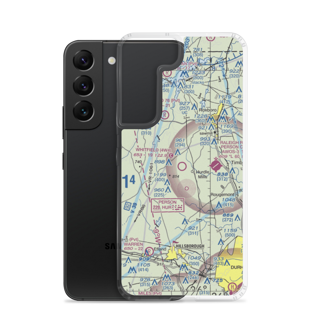 Whitfield Farms Airport (4W4) VFR Sectional Samsung Case Samsung Galaxy S22 model shown