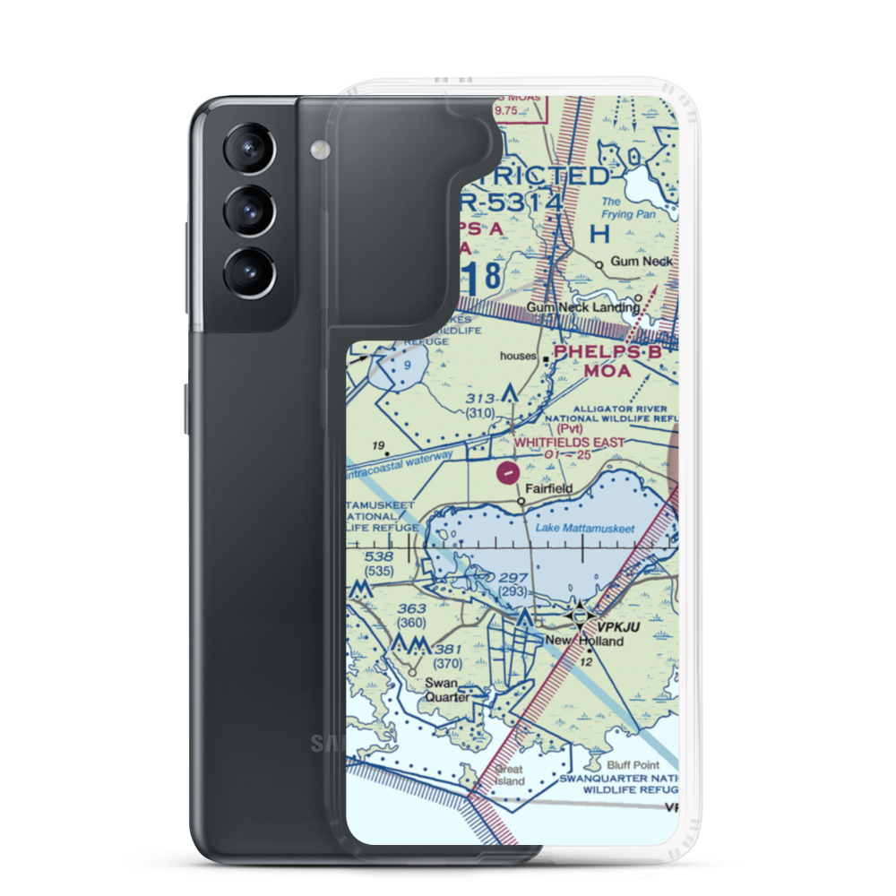 Whitfield'S East Airport (23NR) VFR Sectional Samsung Case Samsung Galaxy S21 model shown