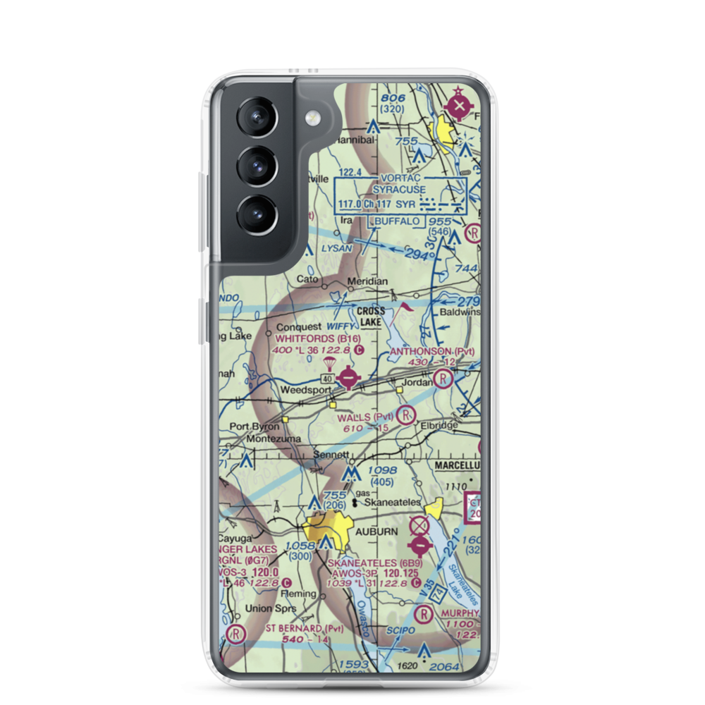 Whitfords Airport (B16) VFR Sectional Samsung Case Samsung Galaxy S21 model shown