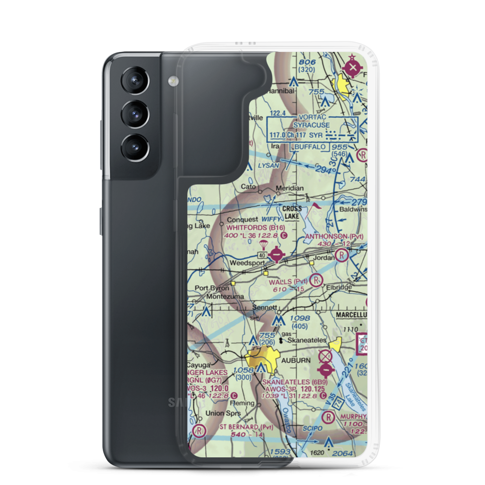 Whitfords Airport (B16) VFR Sectional Samsung Case Samsung Galaxy S21 model shown