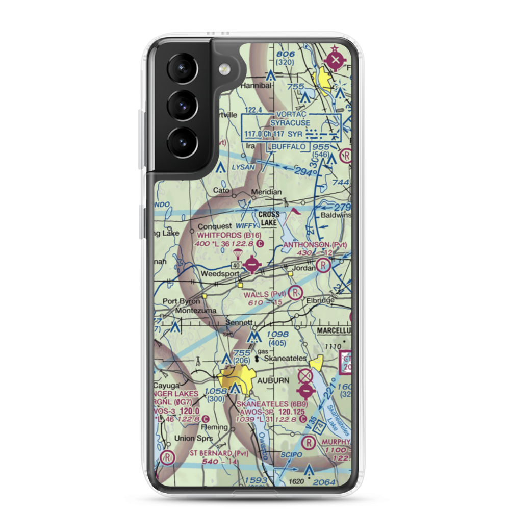 Whitfords Airport (B16) VFR Sectional Samsung Case Samsung Galaxy S21 Plus model shown