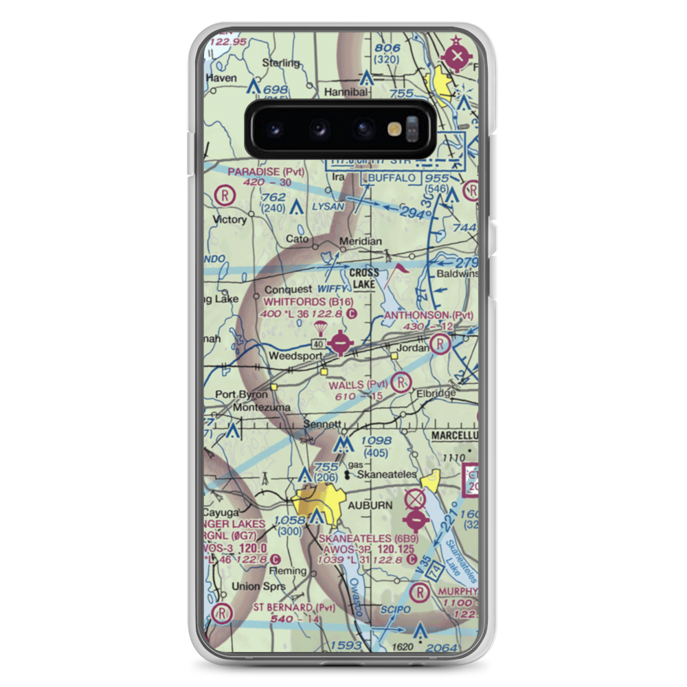 Whitfords Airport (B16) VFR Sectional Samsung Case Samsung Galaxy S10+ model shown
