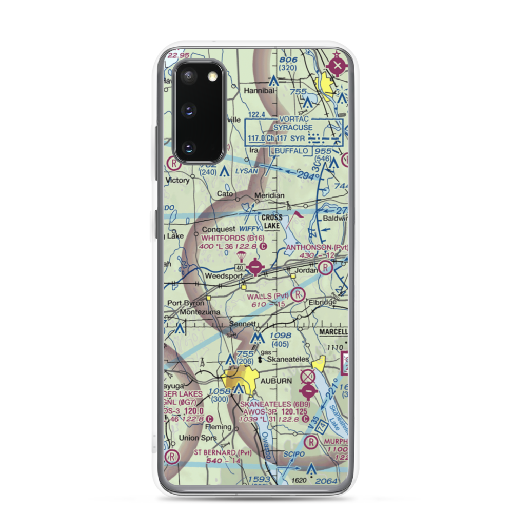 Whitfords Airport (B16) VFR Sectional Samsung Case Samsung Galaxy S20 model shown