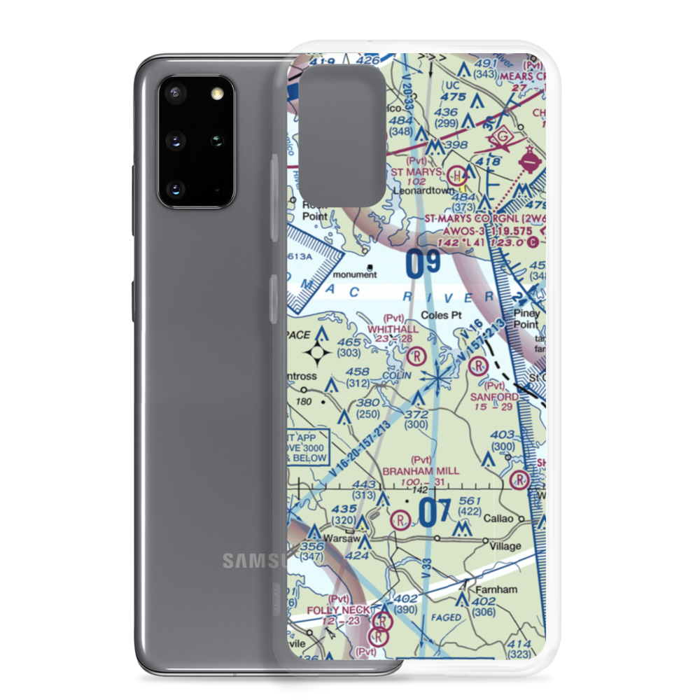 Whithall Farm Airport (1VG2) VFR Sectional Samsung Case Samsung Galaxy S20 Plus model shown