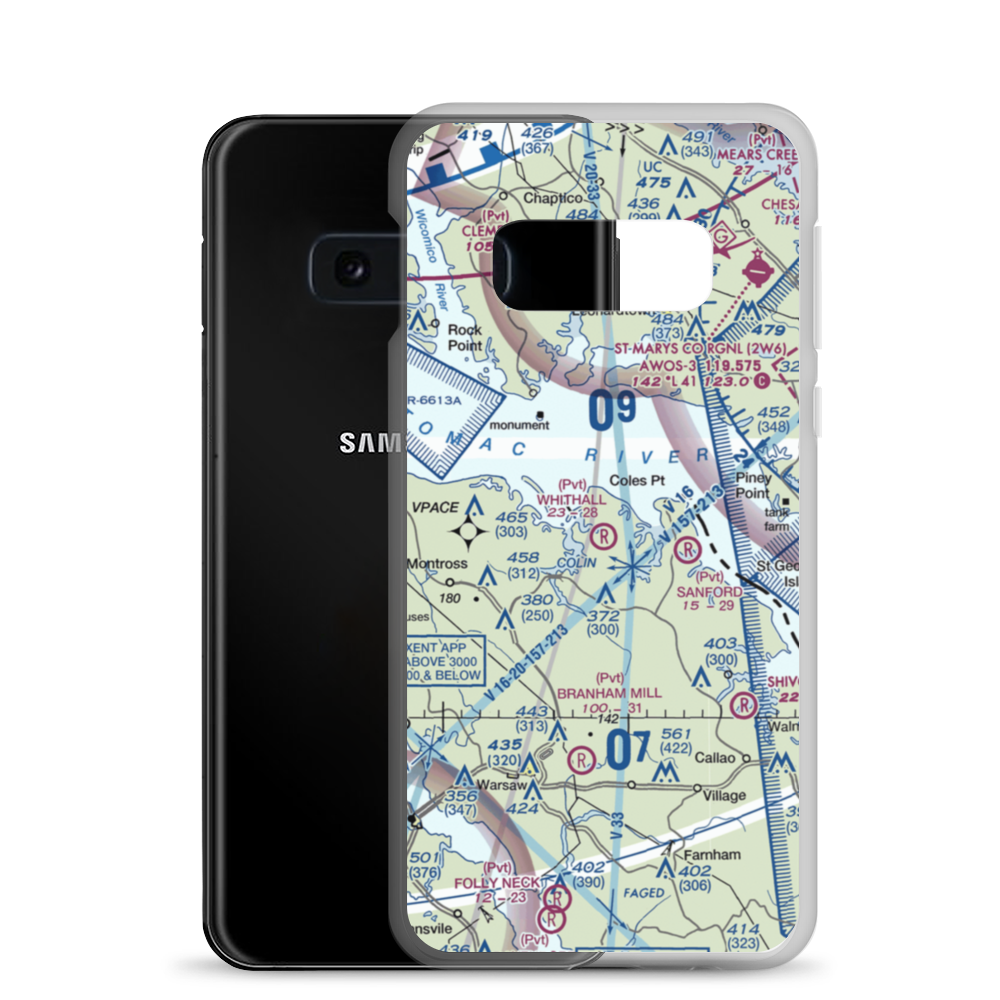 Whithall Farm Airport (1VG2) VFR Sectional Samsung Case Samsung Galaxy S10e model shown