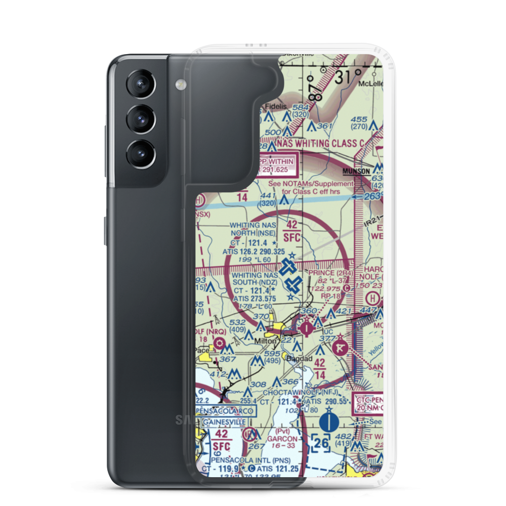 Whiting Field Naval Air Station - North (NSE) VFR Sectional Samsung Case Samsung Galaxy S21 model shown