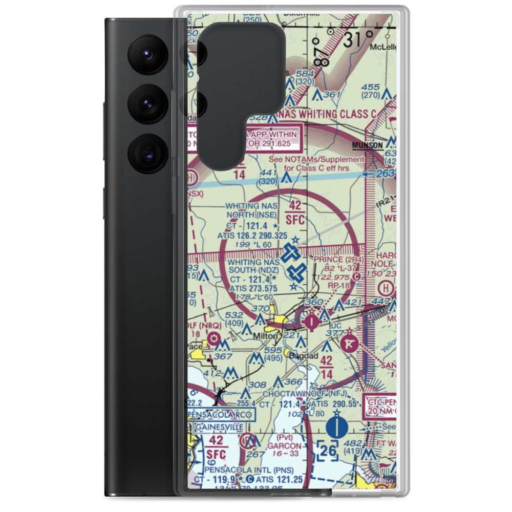 Whiting Field Naval Air Station - North (NSE) VFR Sectional Samsung Case Samsung Galaxy S22 Ultra model shown
