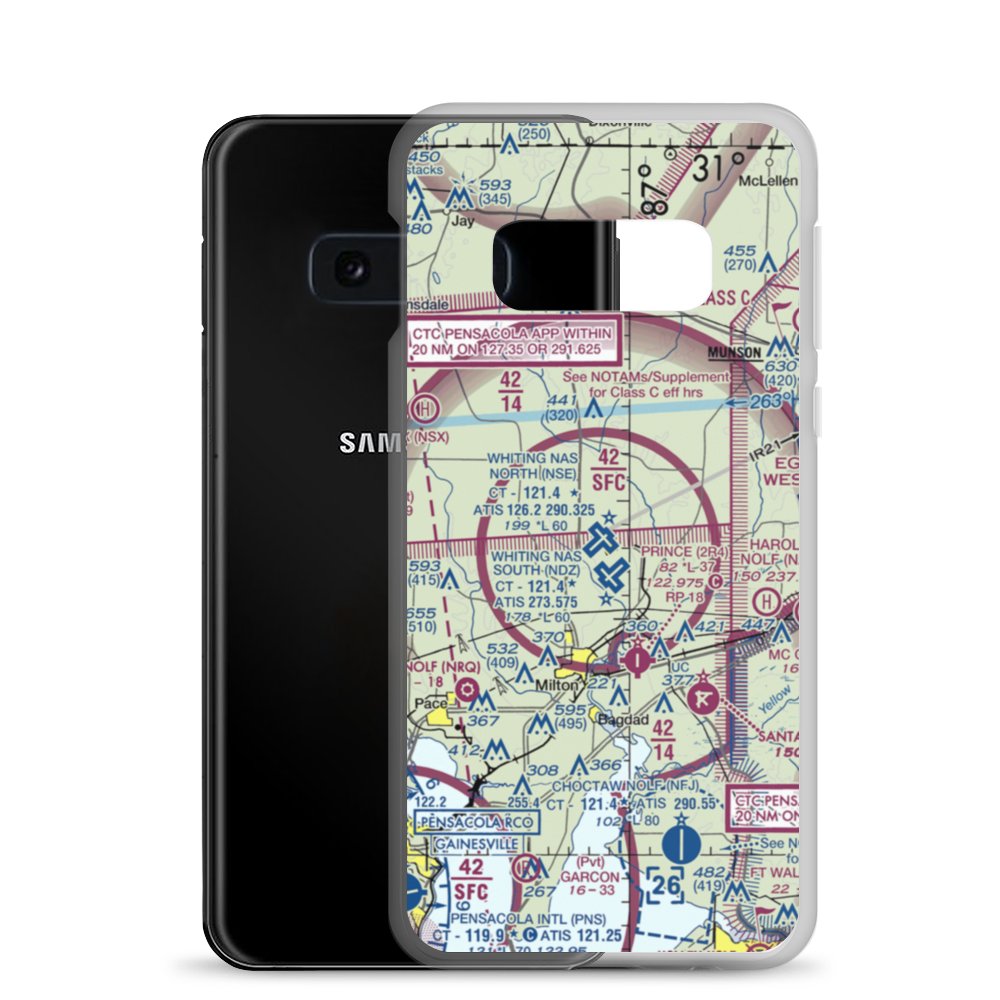 Whiting Field Naval Air Station - North (NSE) VFR Sectional Samsung Case Samsung Galaxy S10e model shown