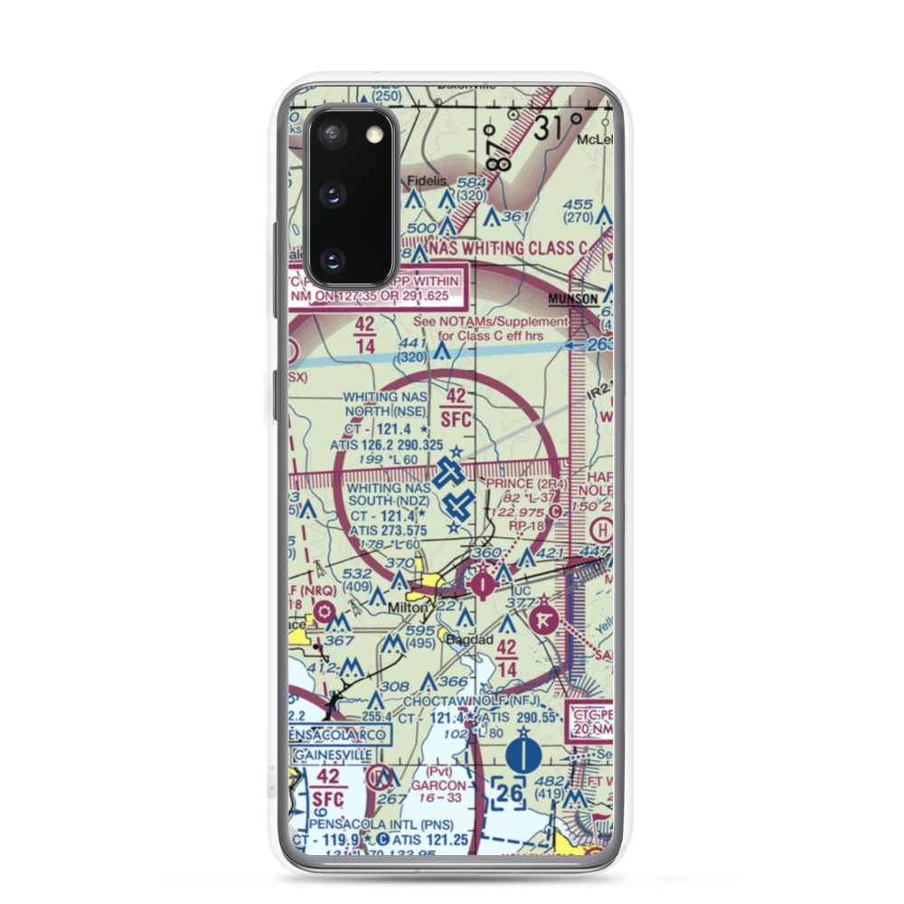 Whiting Field Naval Air Station - North (NSE) VFR Sectional Samsung Case Samsung Galaxy S20 model shown