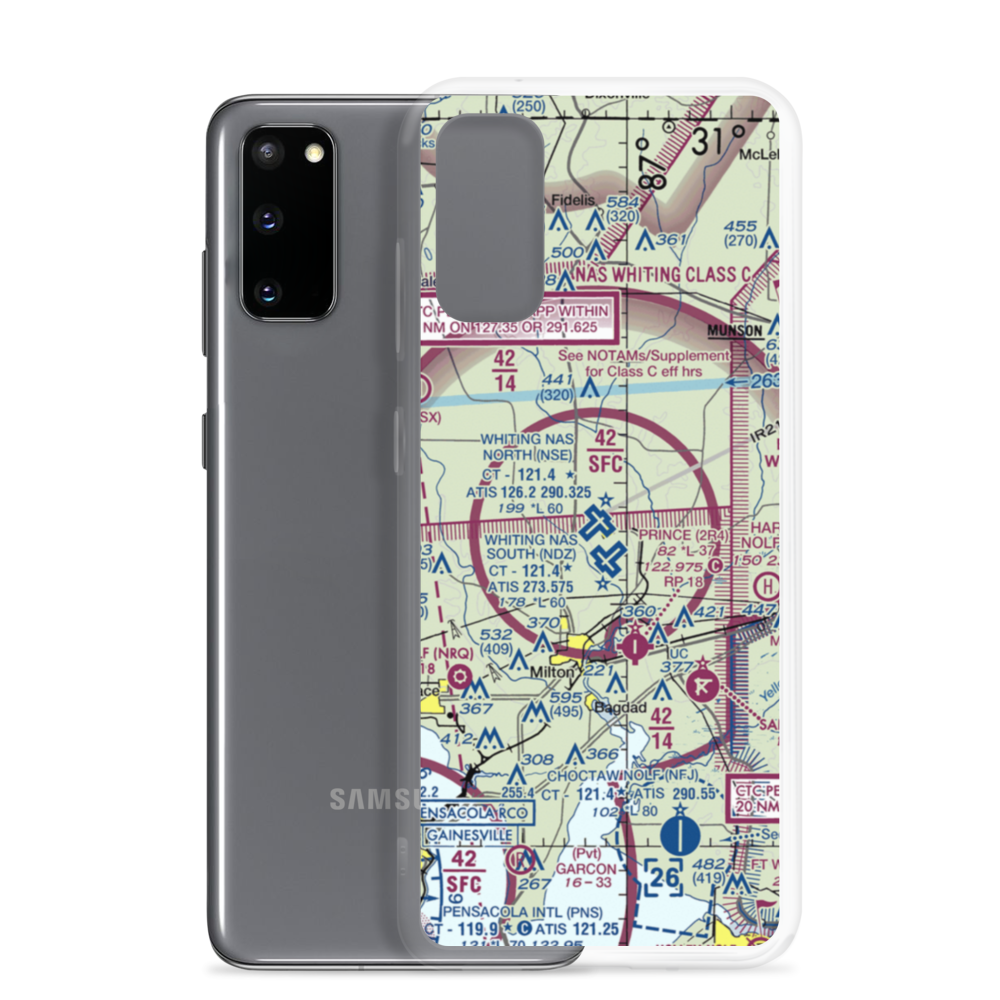 Whiting Field Naval Air Station - North (NSE) VFR Sectional Samsung Case Samsung Galaxy S20 model shown