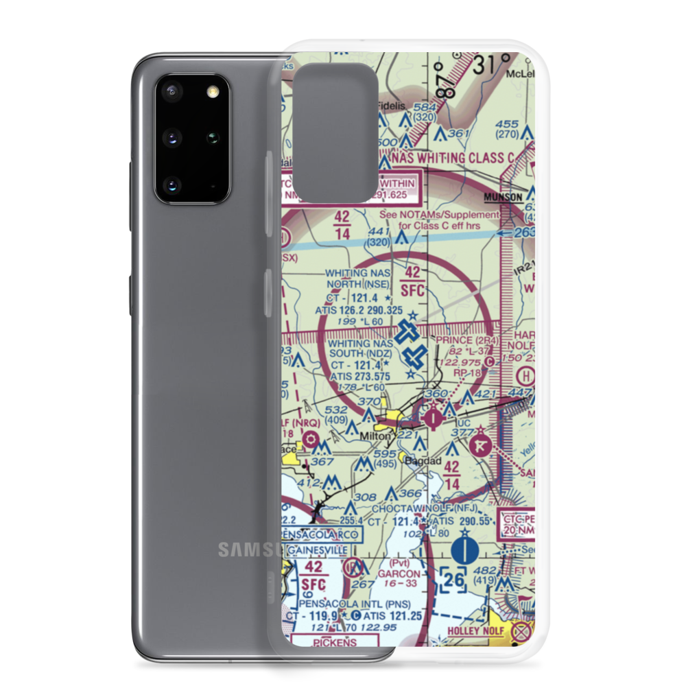 Whiting Field Naval Air Station South Airport (NDZ) VFR Sectional Samsung Case Samsung Galaxy S20 Plus model shown
