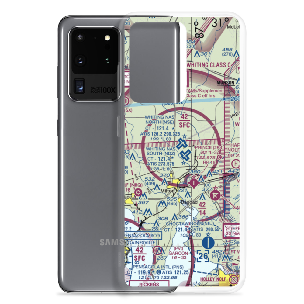 Whiting Field Naval Air Station South Airport (NDZ) VFR Sectional Samsung Case Samsung Galaxy S20 Ultra model shown
