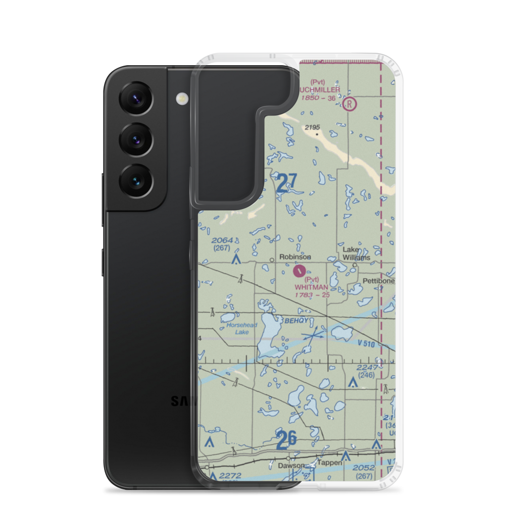 Whitman Field (ND54) VFR Sectional Samsung Case Samsung Galaxy S22 model shown