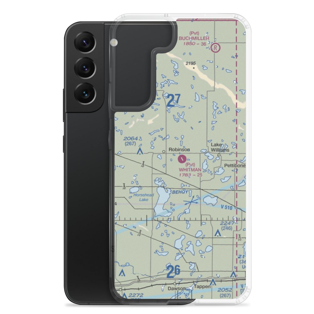 Whitman Field (ND54) VFR Sectional Samsung Case Samsung Galaxy S22 Plus model shown