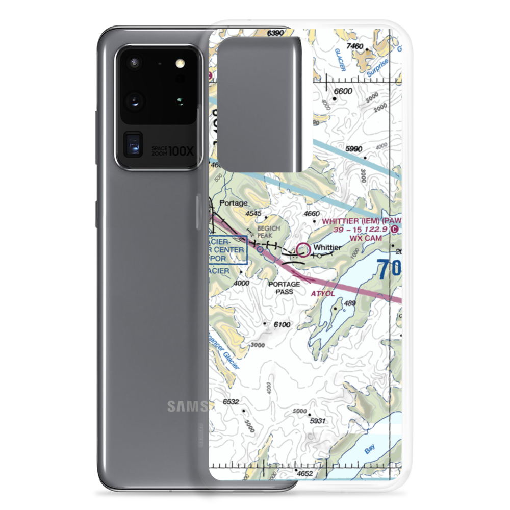 Whittier Airport (IEM) VFR Sectional Samsung Case Samsung Galaxy S20 Ultra model shown