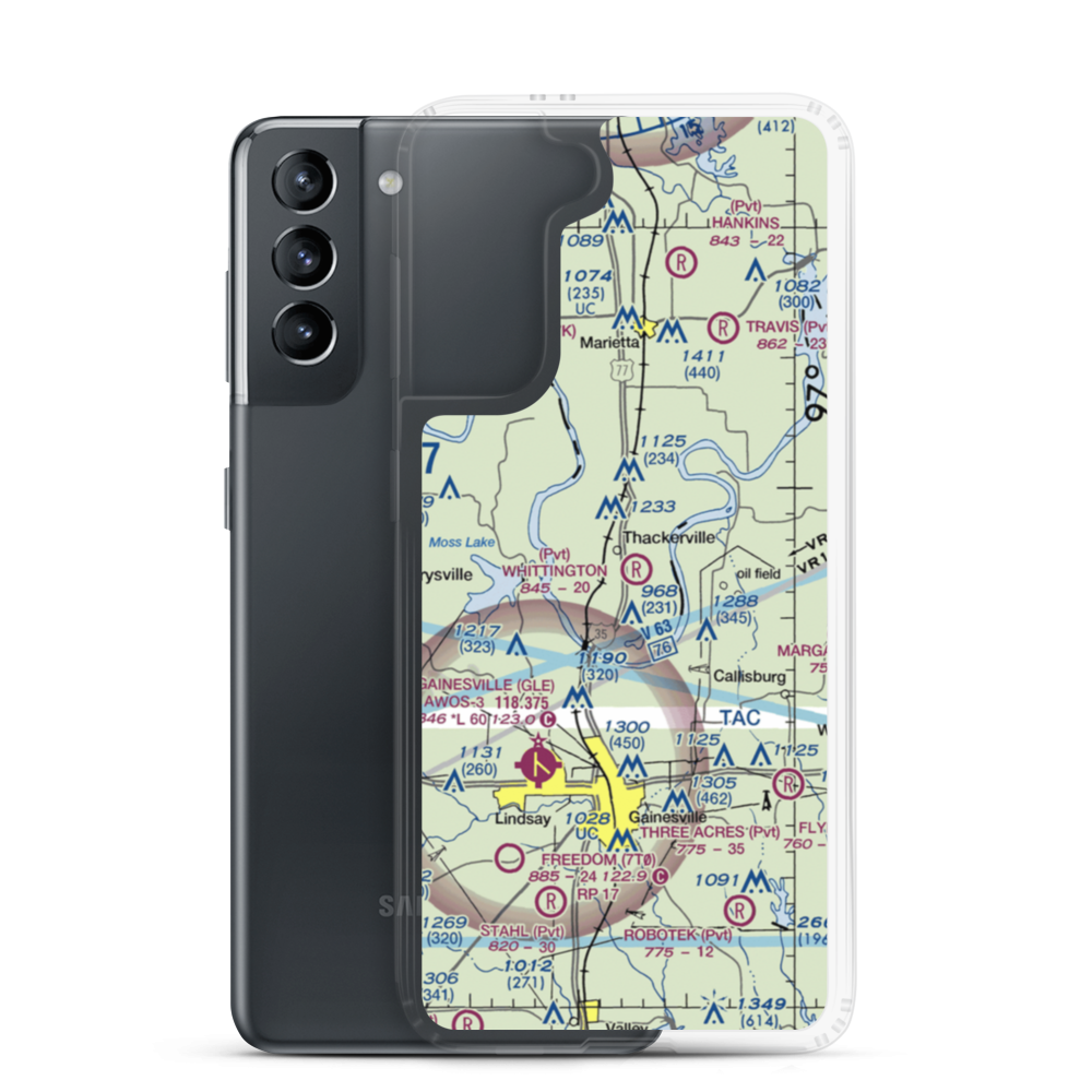 Whittington Ranch Airport (OK31) VFR Sectional Samsung Case Samsung Galaxy S21 model shown