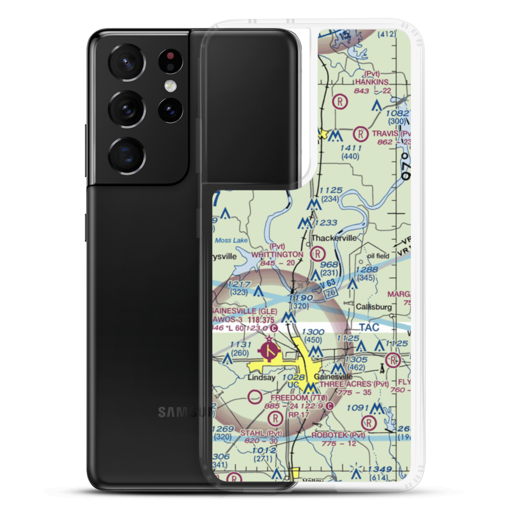 Whittington Ranch Airport (OK31) VFR Sectional Samsung Case Samsung Galaxy S21 Ultra model shown