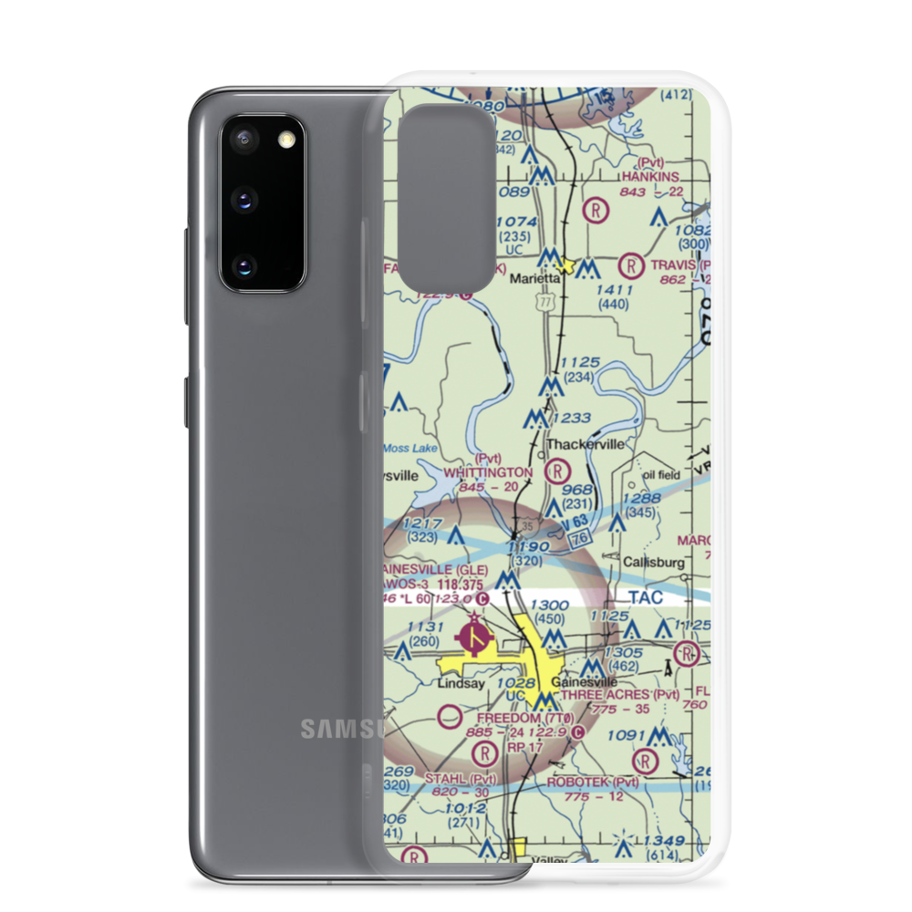Whittington Ranch Airport (OK31) VFR Sectional Samsung Case Samsung Galaxy S20 model shown