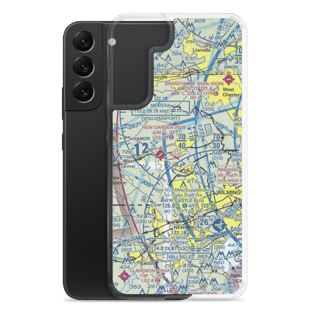 Whittle Airport (1PA6) VFR Sectional Samsung Case Samsung Galaxy S22 Plus model shown
