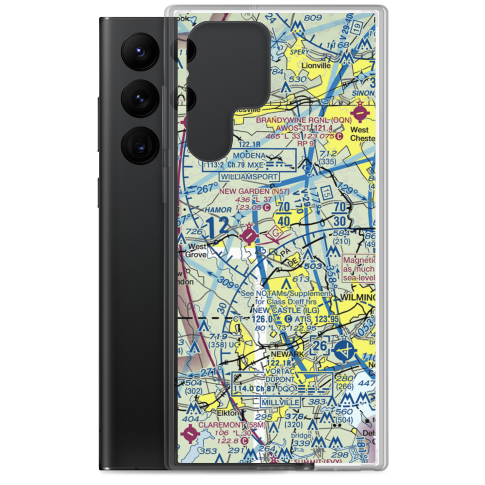 Whittle Airport (1PA6) VFR Sectional Samsung Case Samsung Galaxy S22 Ultra model shown