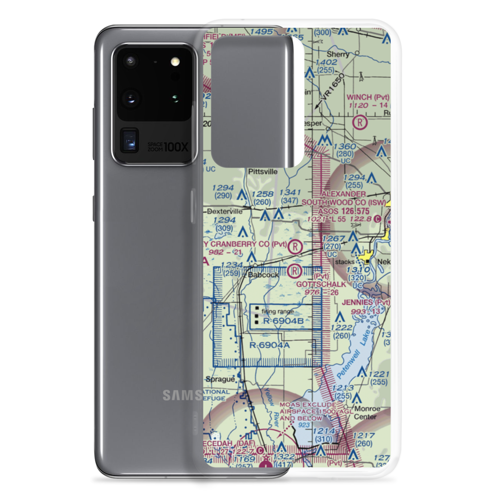 Whittlesey Cranberry Co Airport (29WI) VFR Sectional Samsung Case Samsung Galaxy S20 Ultra model shown