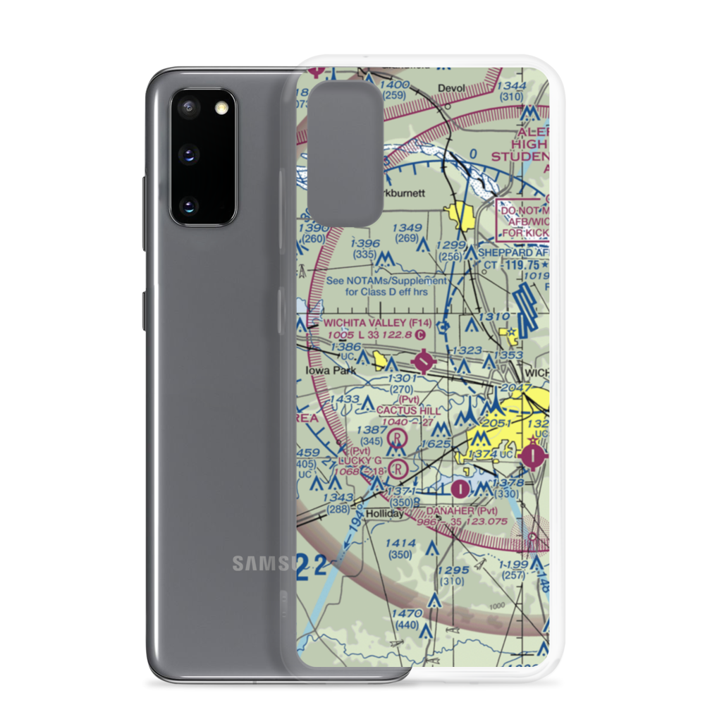Wichita Valley Airport (F14) VFR Sectional Samsung Case Samsung Galaxy S20 model shown