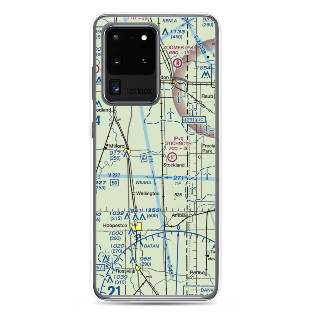 Wichman Airport (96LL) VFR Sectional Samsung Case Samsung Galaxy S20 Ultra model shown
