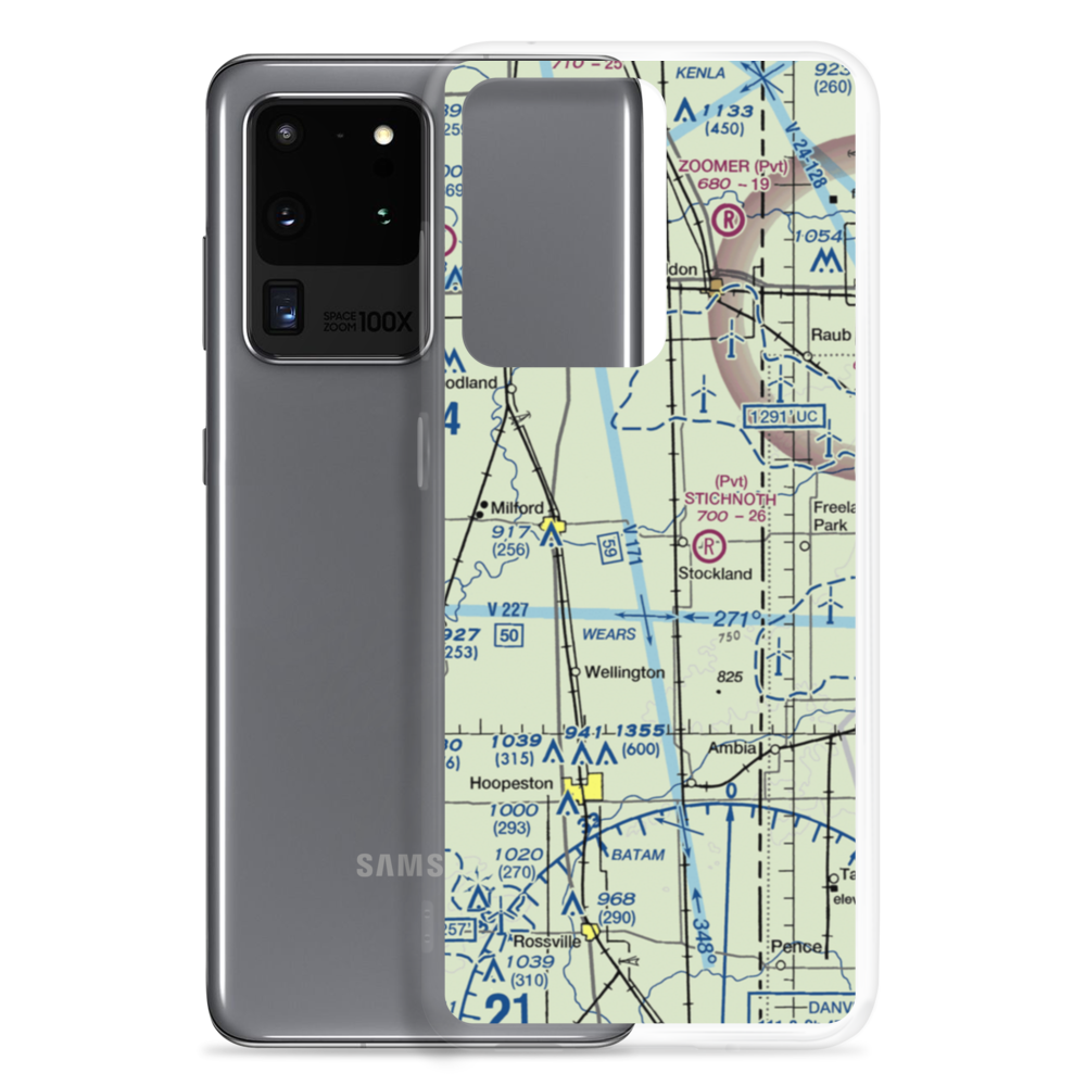 Wichman Airport (96LL) VFR Sectional Samsung Case Samsung Galaxy S20 Ultra model shown