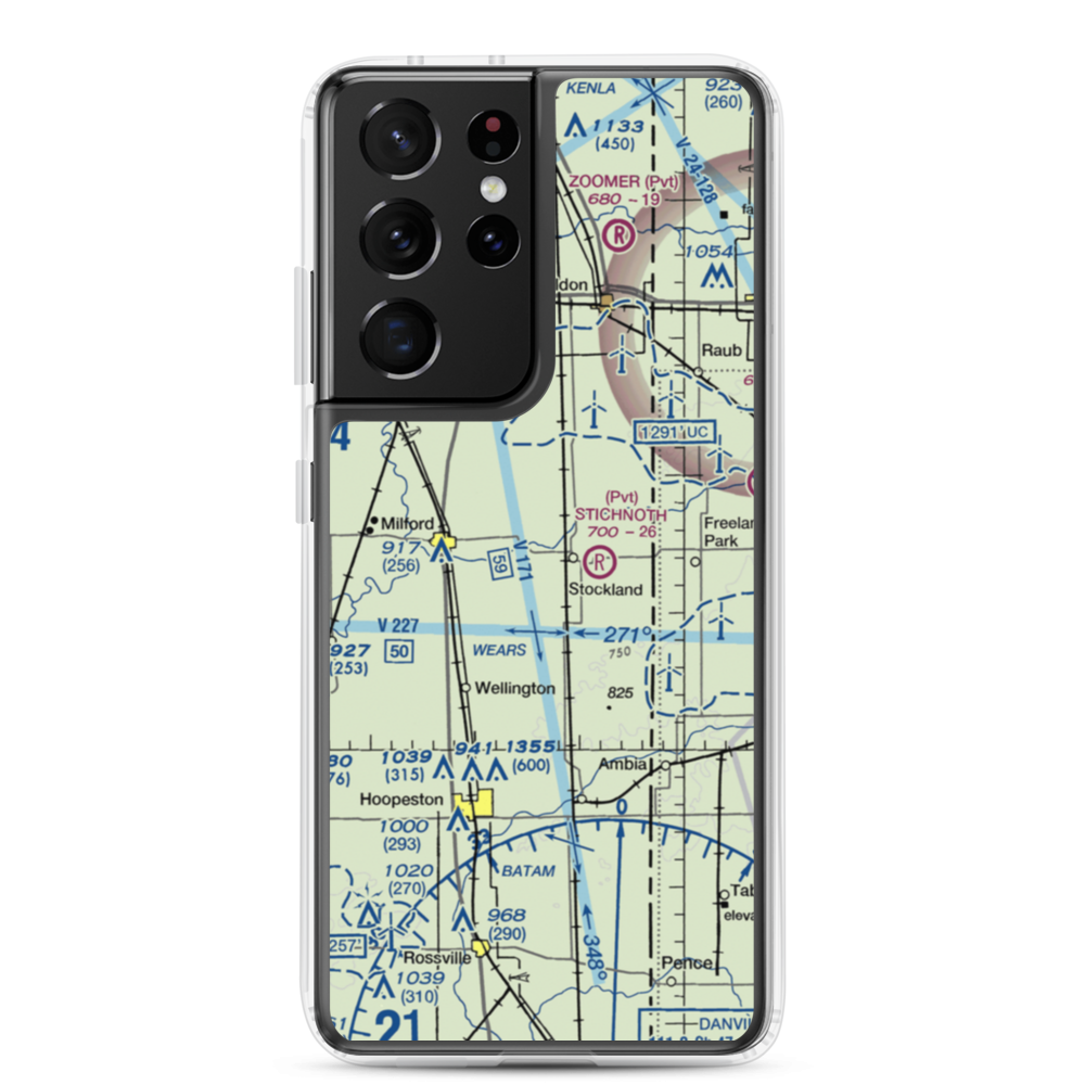 Wichman Airport (96LL) VFR Sectional Samsung Case Samsung Galaxy S21 Ultra model shown