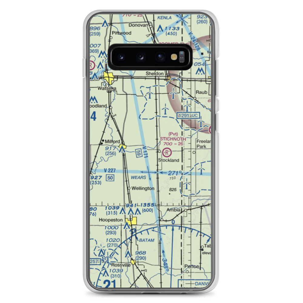Wichman Airport (96LL) VFR Sectional Samsung Case Samsung Galaxy S10+ model shown