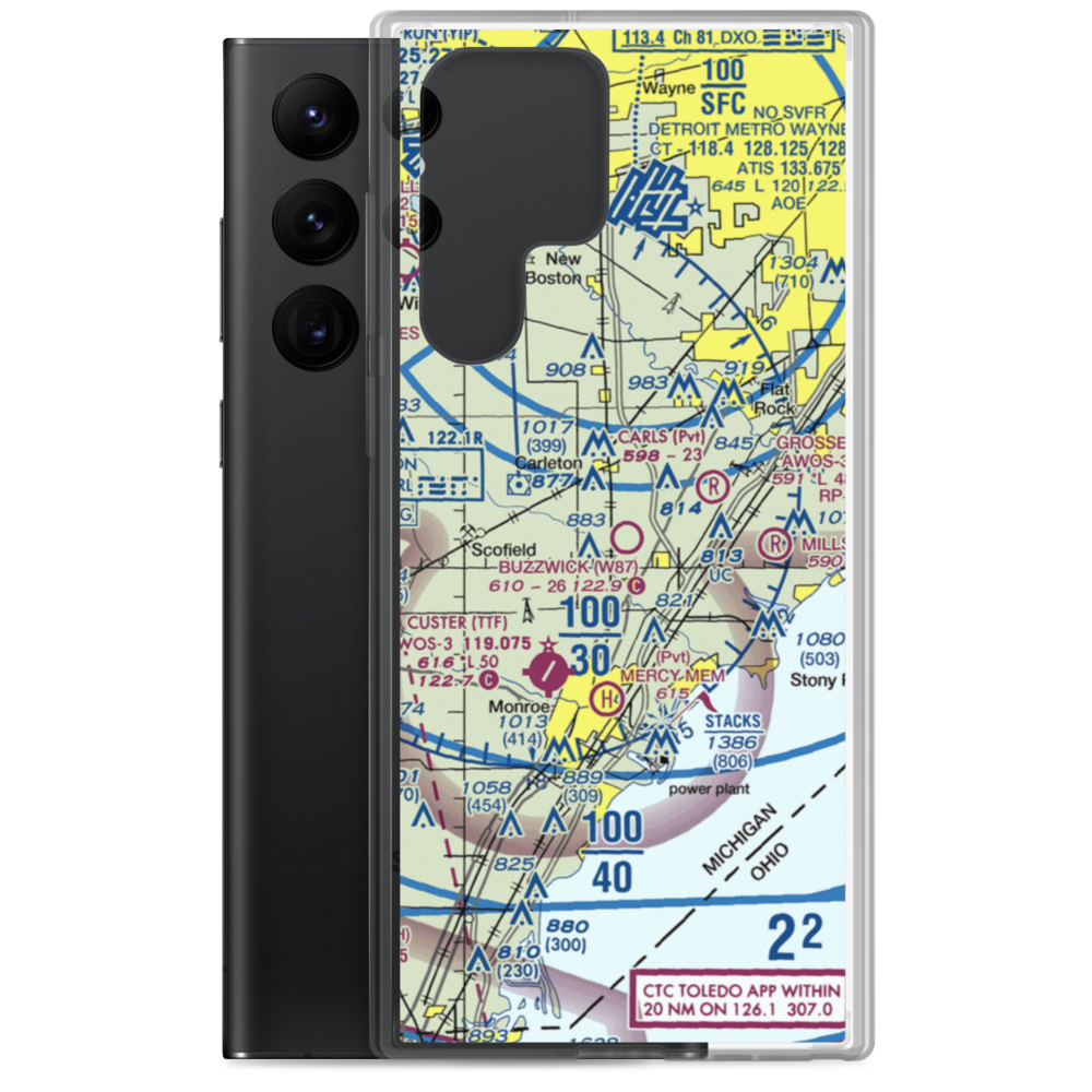 Wickenheiser Airport (W87) VFR Sectional Samsung Case Samsung Galaxy S22 Ultra model shown
