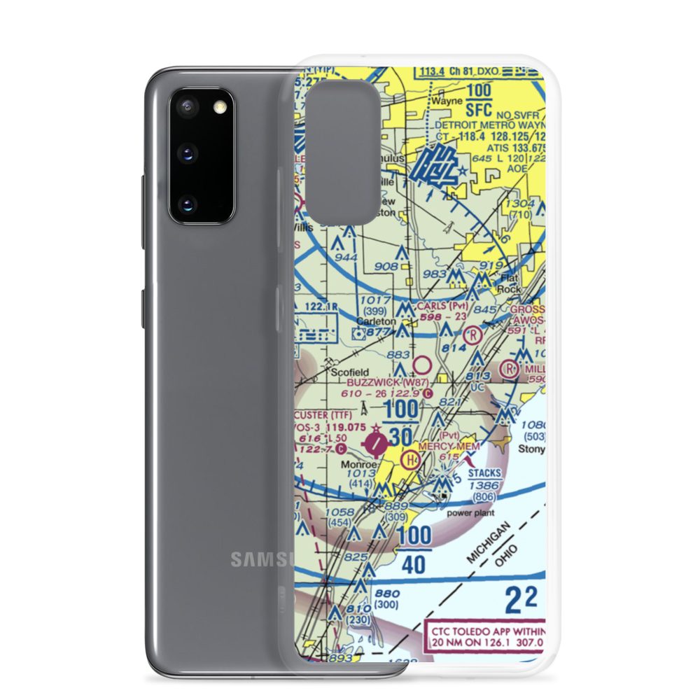 Wickenheiser Airport (W87) VFR Sectional Samsung Case Samsung Galaxy S20 model shown