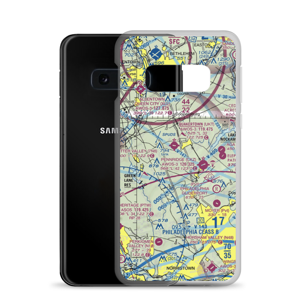 Wicker & Wings Aerodrome (1PS9) VFR Sectional Samsung Case Samsung Galaxy S10e model shown