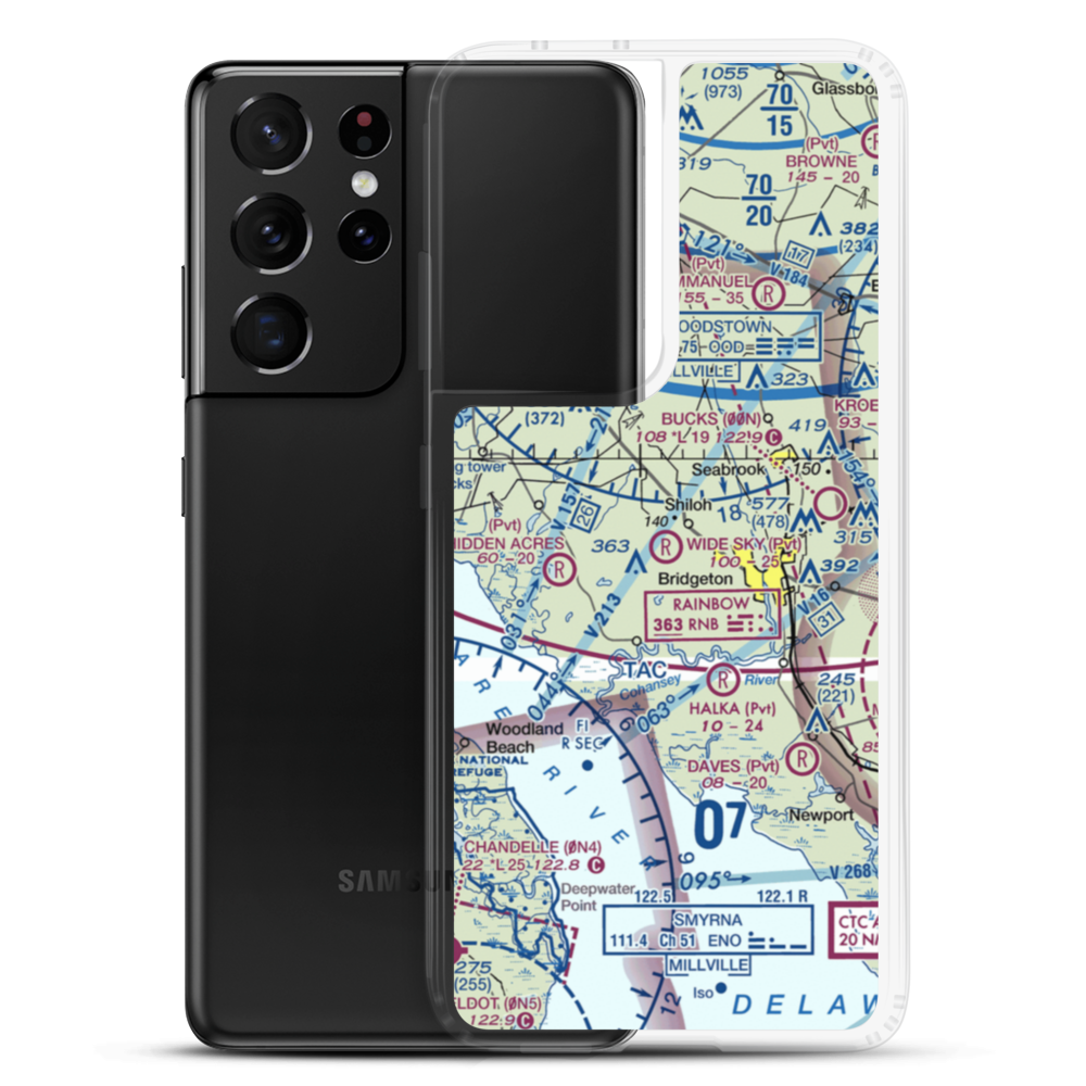 Wide Sky Airpark (JY31) VFR Sectional Samsung Case Samsung Galaxy S21 Ultra model shown